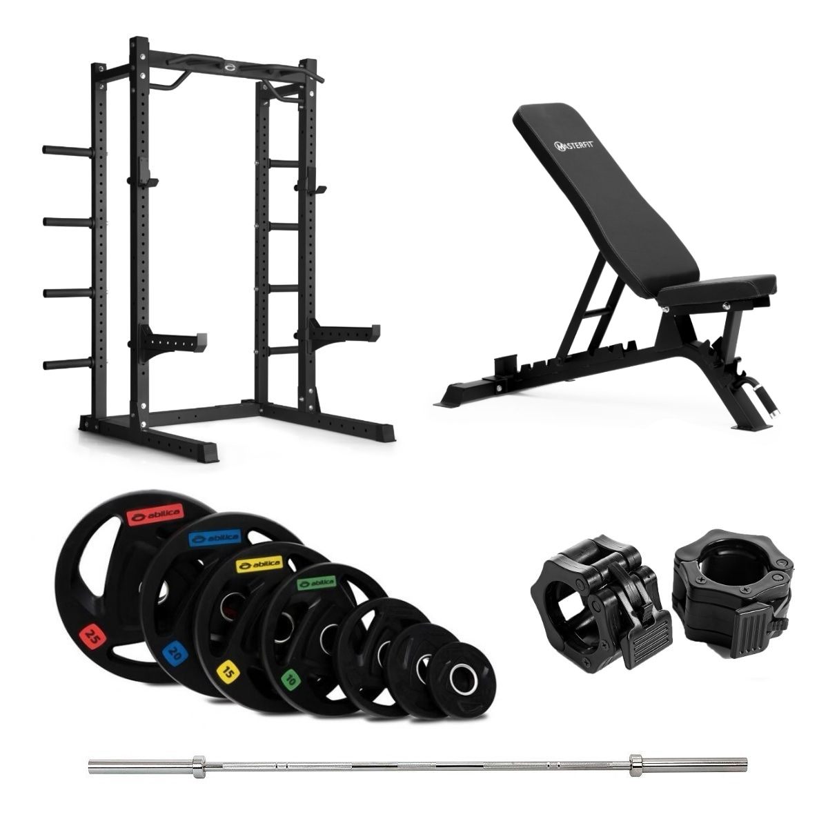 HR 500 Half Rack Olympic med benk - 150 kg