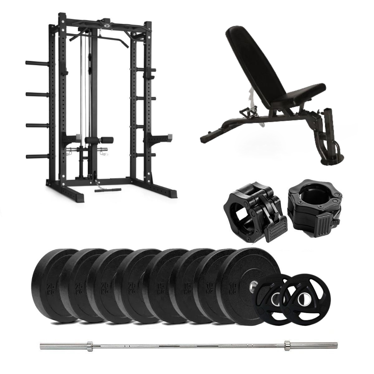 HR 500 Half Rack Bumper benk og nedtrekk - 150 kg