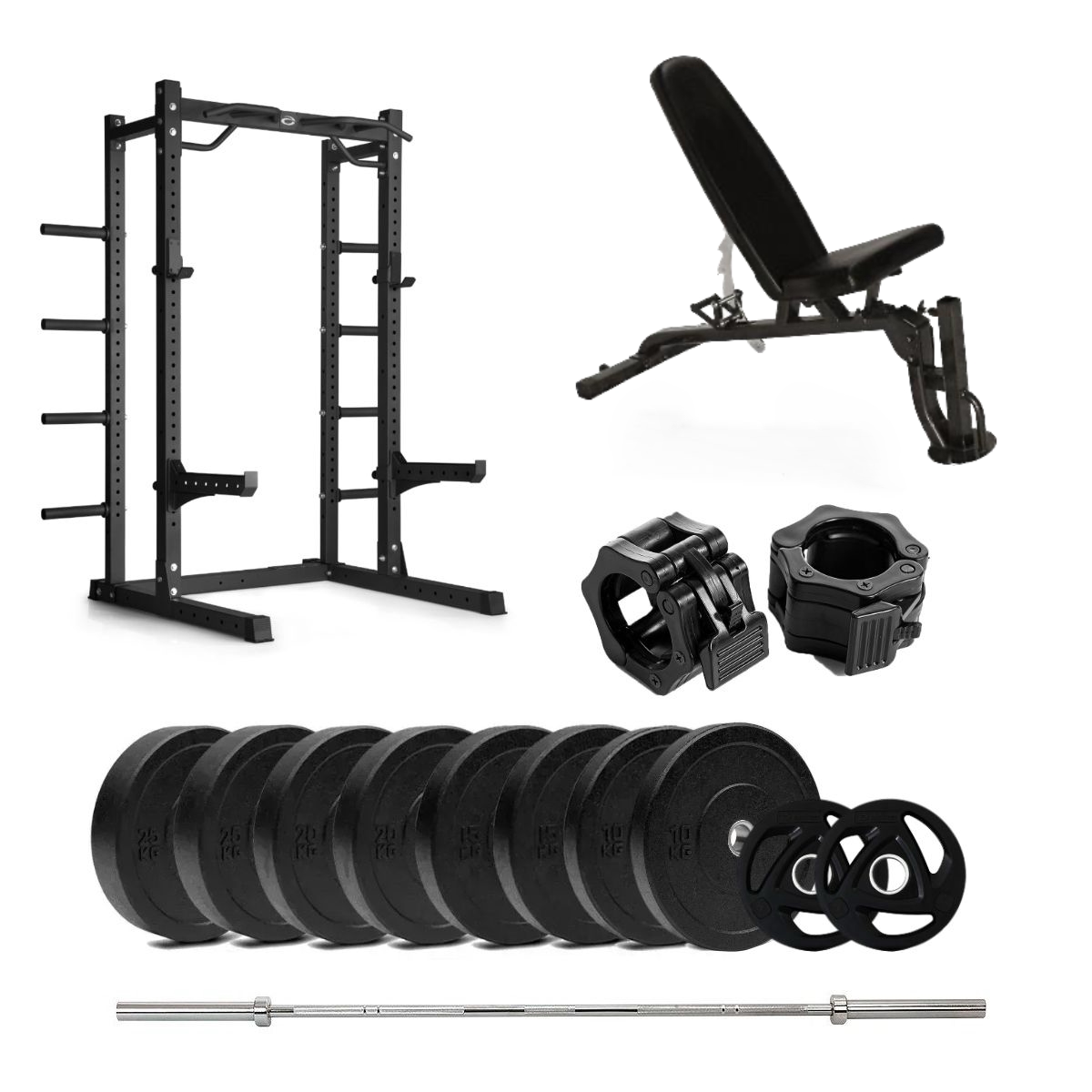 HR 500 Half Rack Bumper med benk - 150 kg