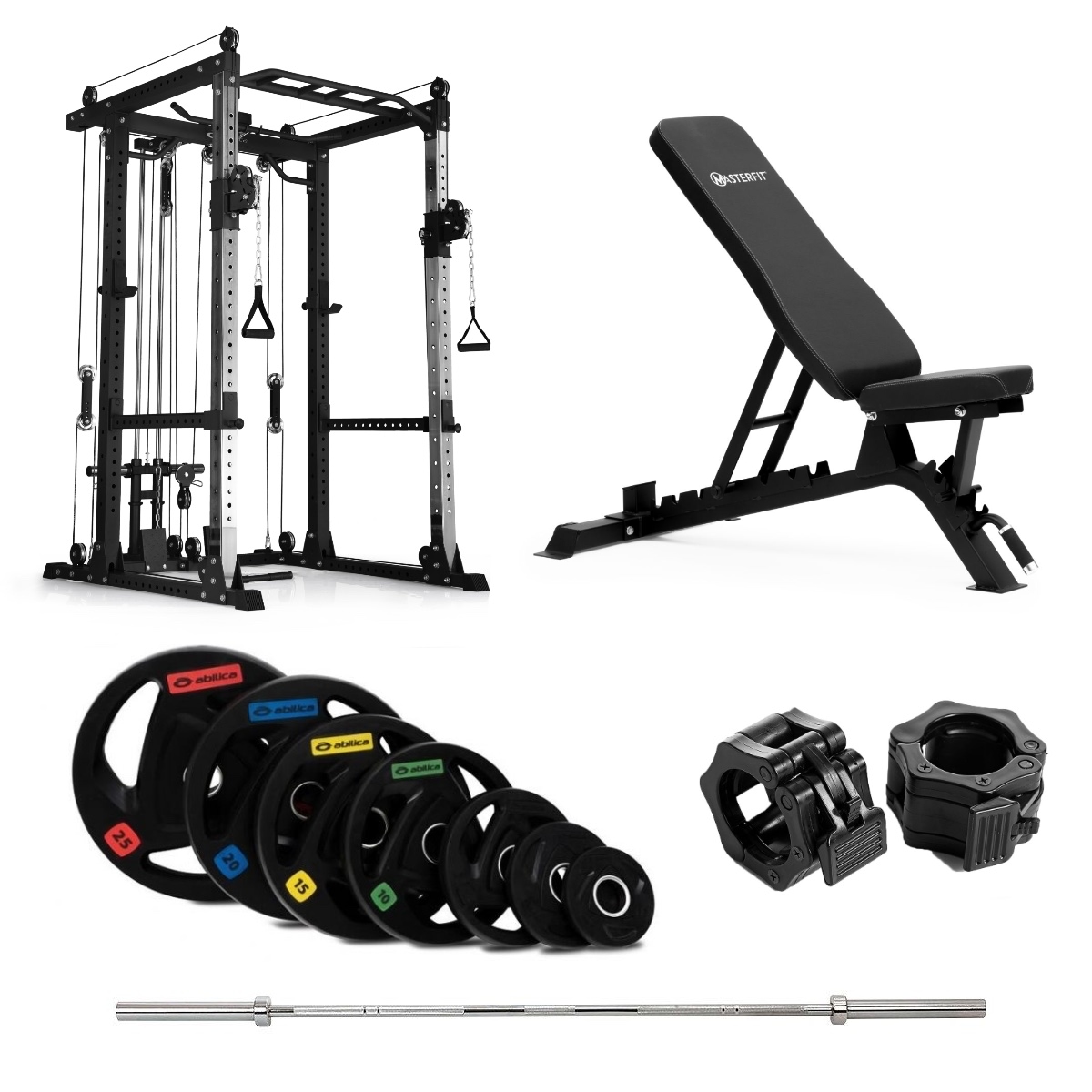 PR 550 Power Rack Olympic med benk - 150 kg