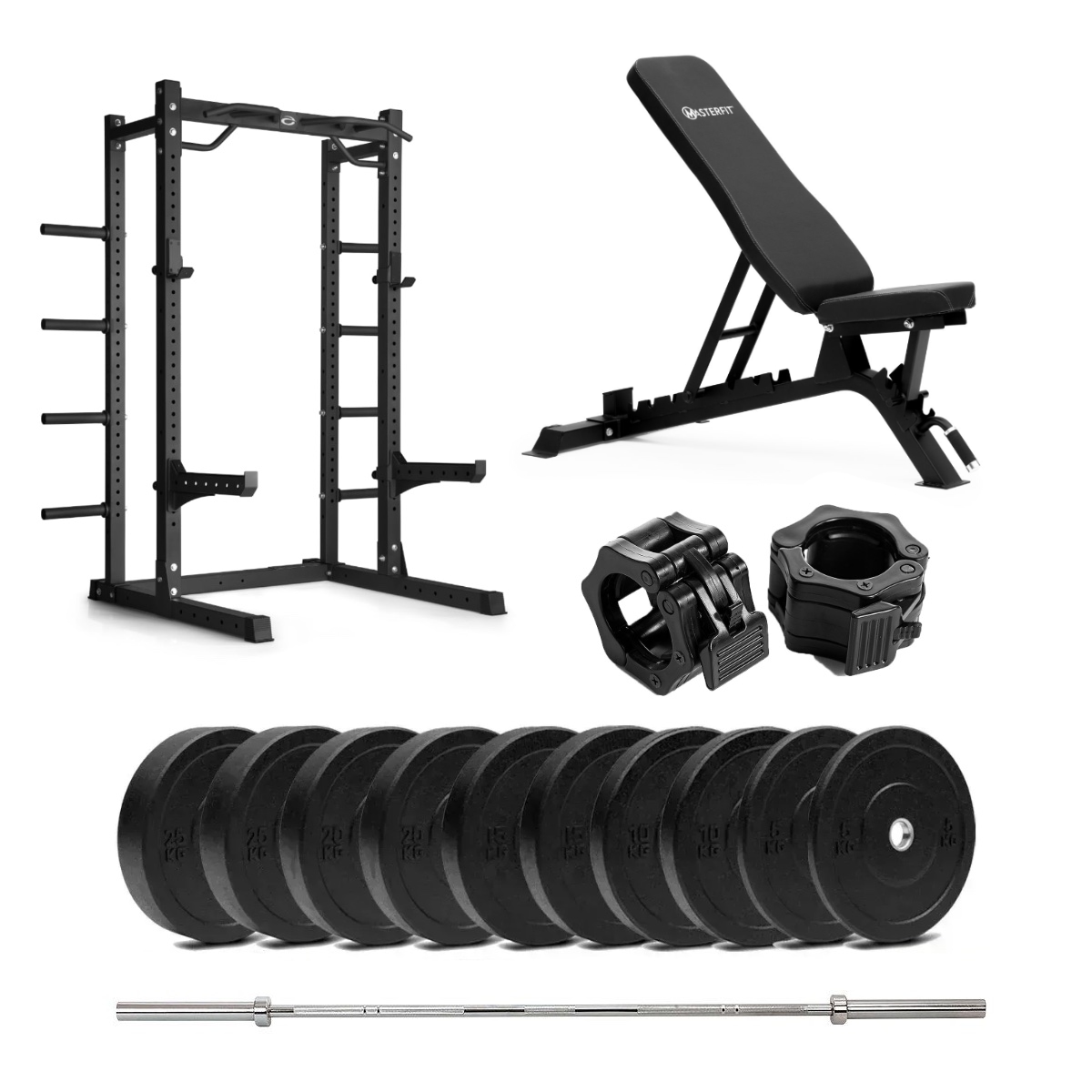 HR 500 Half Rack Bumper med benk - 150 kg