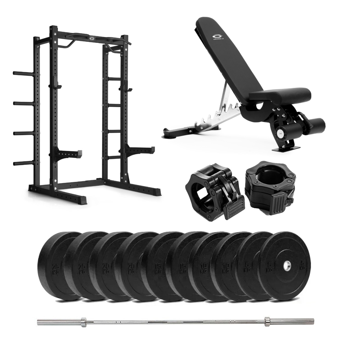 HR 500 Half Rack Bumper med benk - 110  kg